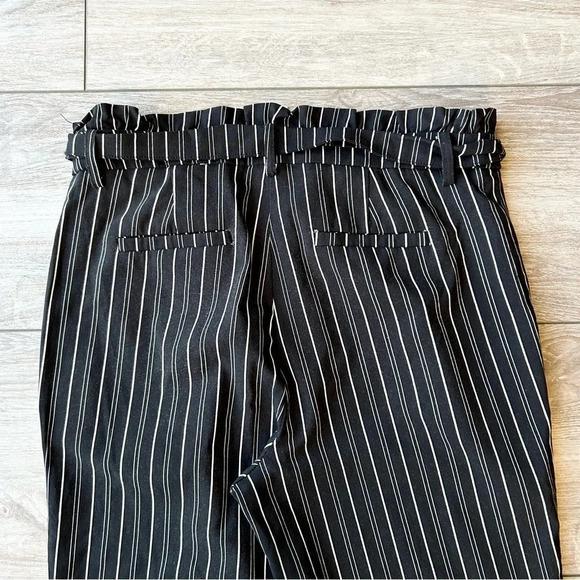 89th Madison Pinstriped  Stretch Paperbag Waist Pants - Picture 11 of 12